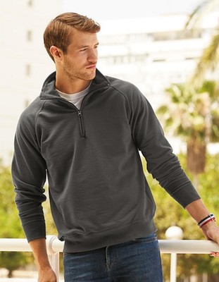 Fruit of the Loom 62-158-0 | New Lightweight Zip Neck Herren Sweatshirt
