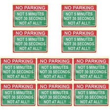 5 Pack Public No Parking Sign Sticker Car Open Warning Stickers Logo