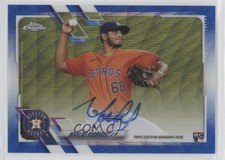 2021 Topps Chrome Rookie Blue Wave Refractor 37/150 Nivaldo Rodriguez Auto 7i2