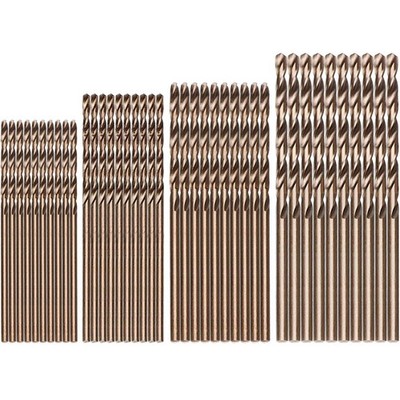 Hymnorq 40Piece M35 Cobalt Steel Twist Drill Bit Set, Sizes 3/64'', 1/16'', 5/6...