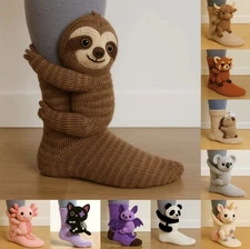 3D Cute Animals Socks Knitted Animals Floor Socks Unisex Funny Warm Winter Gifts