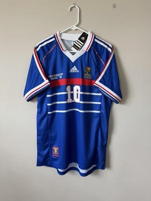 Zinedine Zidane #10 France 98 World Cup Final New Men's Retro