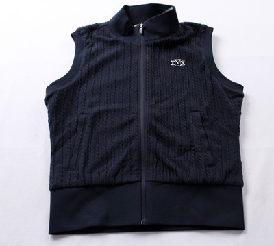 レディースウェア ANEW GOLF WOMEN WOOVEN VEST BLACK WOMEN FA MID