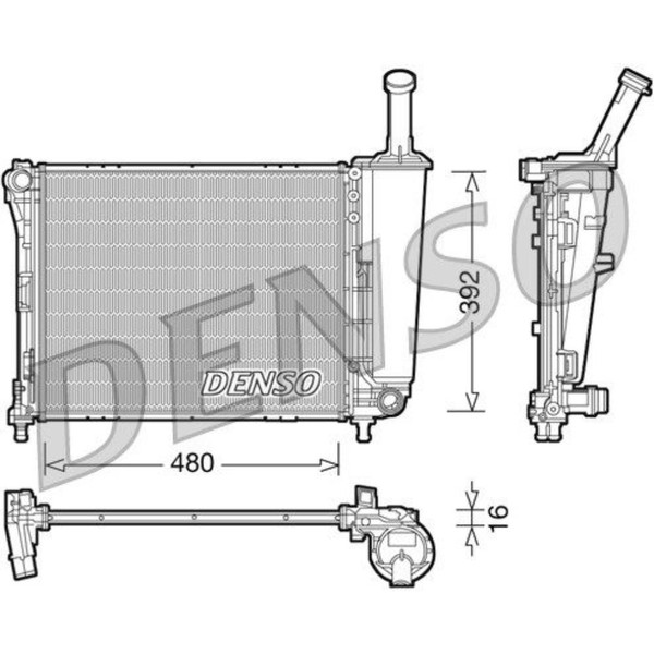 Denso WasserküHler MotorküHler Aluminium FüR Fiat Panda Van 312_ 1.2 312-image