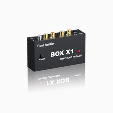 Fosi Audio BOX X1 Phono Preamp for MM Turntables with 3.5MM Headphone and RCA Ou