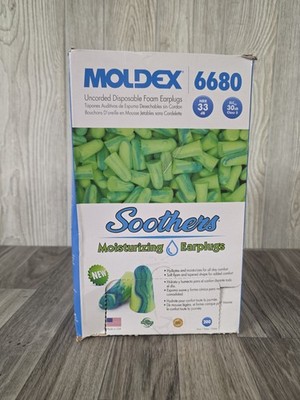 Moldex Soothers 6680 Uncorded Disposable  Earplugs 200 Pairs