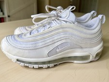 Nike Air Max 97 Triple White Platinum Sneakers Size 6Y