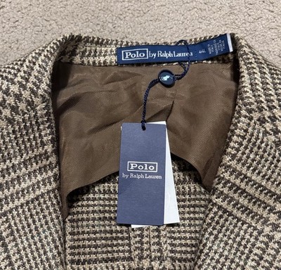 Polo Ralph Lauren Summer Tweed Linen Silk Blend Gun Check RL67