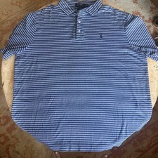 Polo Ralph Lauren Classic Fit Short Sleeve 3 Button Cotton XL Blue Soft Cotton