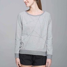 Lululemon Crew Love Pullover Sweater Reflective Grey Lightweight Sz S