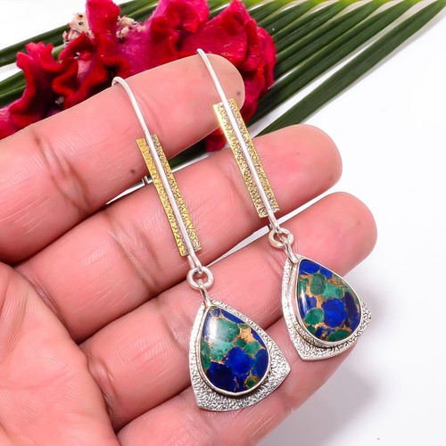 Bague en argent sterling 925 pur faite à la main avec azurite