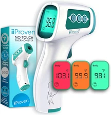 Infrared Forehead Thermometer for Adults and Infants, Touchless Iproven Thermome