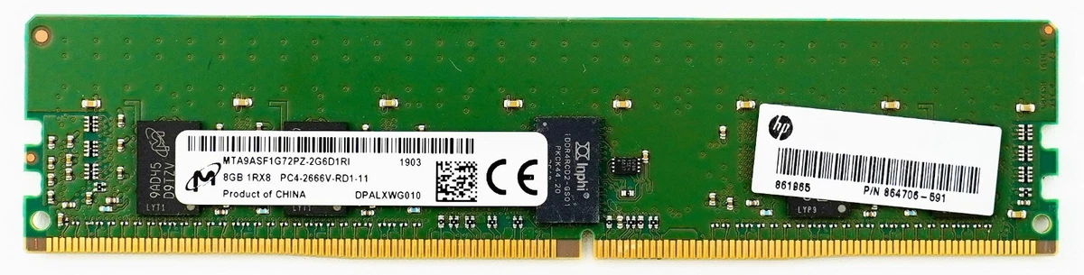 Micron DDR4 SDRAM 8 GB Capacity per Module DIMM Computer Memory
