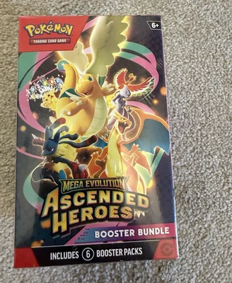 Pokémon TCG Mega Evolution: Ascended Heroes Booster Bundle 6 Packs English MPN - Image 1 of 4