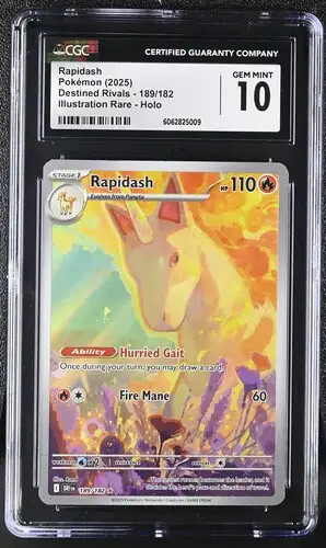 Rapidash Pokemon (2025) Destined Rivals - 189/182 Illustration Rare - Holo