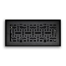 4 in. x 10 in. Modern Contempo Floor Diffuser in Matte Black