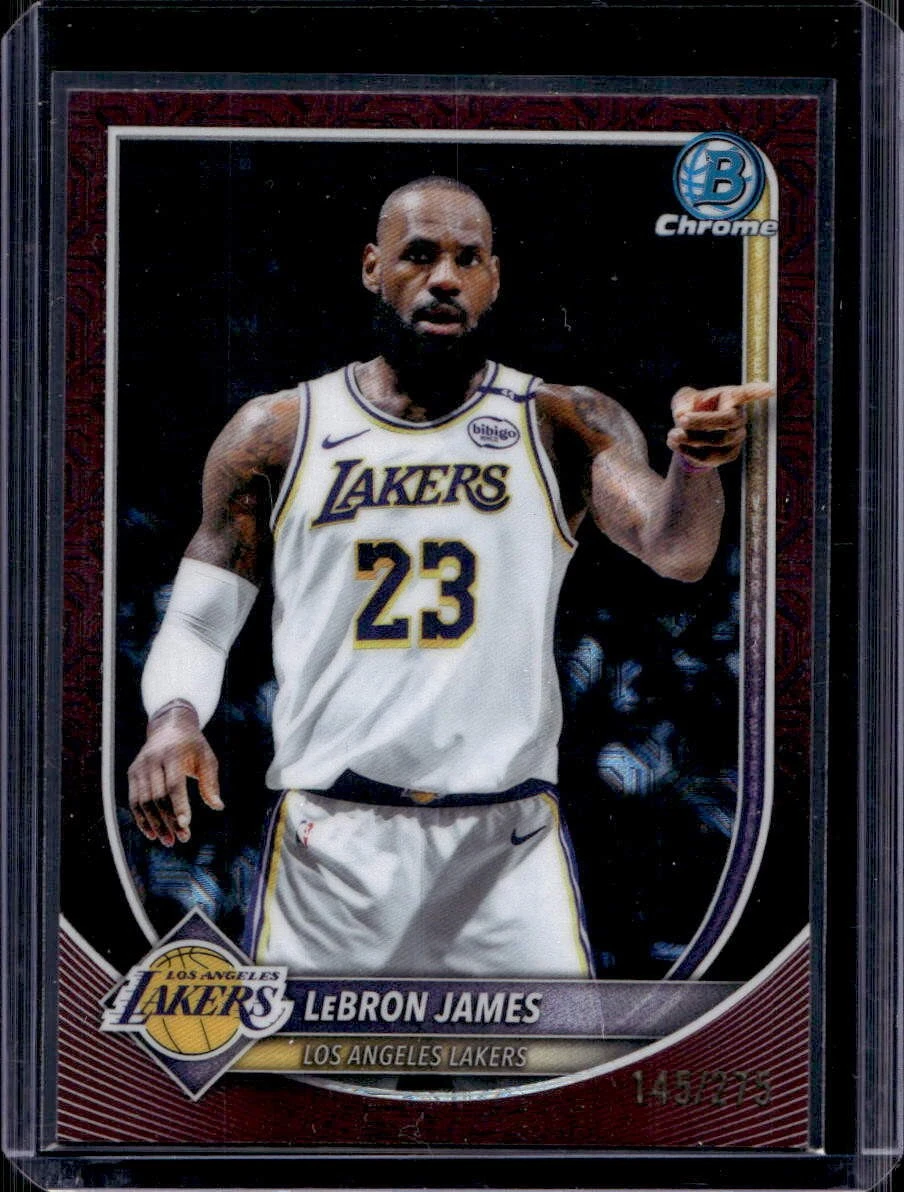 Bowman LeBron James Basketball Serial Numbered Sports Trading