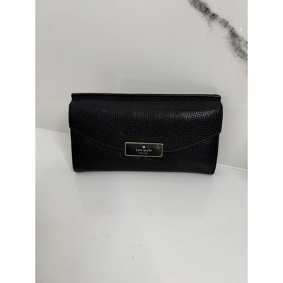 Kate Spade Pebbled Leather Wallet MollieBraxton Place Fits iPhone Pro Max Black