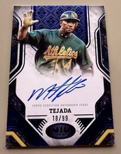 Topps Tier One Prime Performers Miguel Tejada Blue Foil Auto /99 Athletics 2025