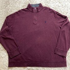 Polo Ralph Lauren Pullover Mens 2XL 1/4 Zip Sweater Performance Golf Mock Neck