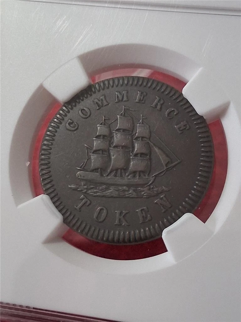 (1828) Canada Token Montreal LC-17A1 Francis Mullins & Son NGC XF 45 BN #MF-1551