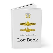 US Navy Officer Nuclear Propulsion Officer Log Book Emblem Journal