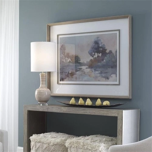 Uttermost Morning Lake Wood Watercolor Framed Print in Multi-Color - Picture 3 of 8