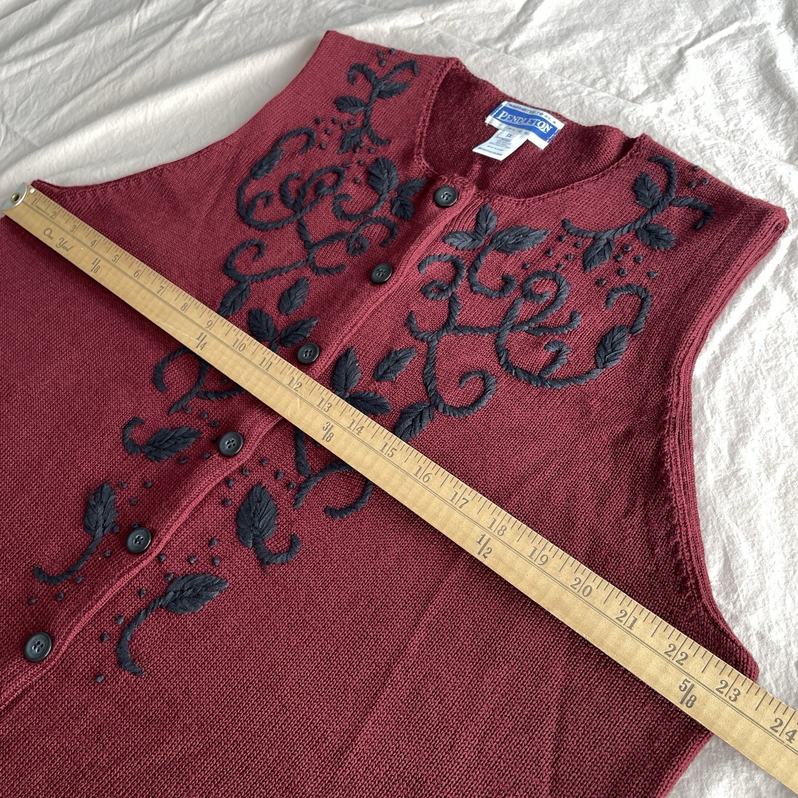 Pendleton Women's Vest 1X Embordered Knit Cardiga… - image 7