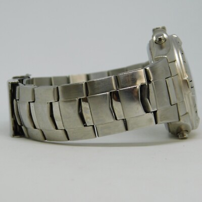 Silver Tone Chronograph Quartz Analog Digital Men's Watch Sz Silver Tone Chronograph Quartz Analog Digital Men's Watch Sz