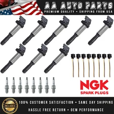 Set of 8 Ignition Coil & Spark Plug & connectors for 2003-2006 BMW Z4 3.0L I6