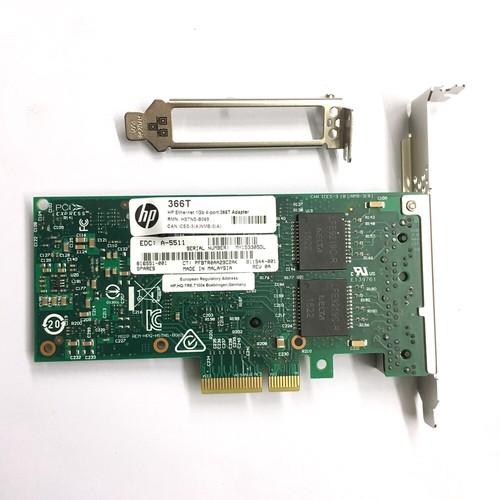 NEW HP Ethernet 1GB 4 Port 811546-B21 366T Adapter Card 816551-001 811544-001 - Picture 3 of 5