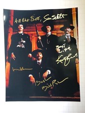 TOMBSTONE photo signed by all 4 KURT RUSSELL BILL PAXTON VAL KILMER SAM ELLIOTT