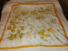 Vintage Scarf Wrap Made In Italy 100% Polyester RN24409 Summer Butterflies 26"Sq