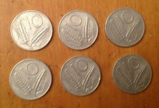 N. 6 Monete lire 10 Repubblica Italiana periodo 1951-52-53-54-55-56
