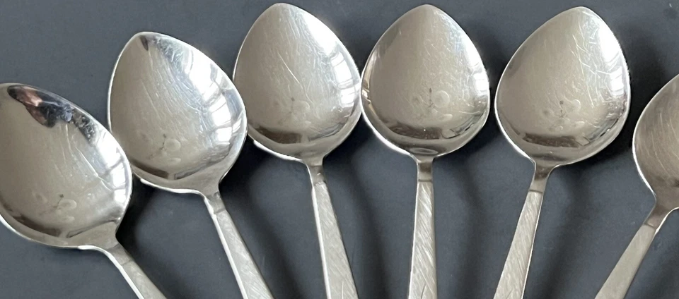 Столовые приборы Oneidacraft DeLuxe CAPISTRANO с розовым стержнем матовая нержавеющая сталь 7 дюймов ложки - 9 - Изображение 4 из 4