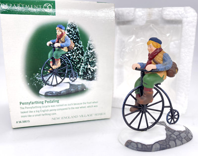 Dept 56 Pennyfarthing Pedaling 5661-5 56615 Christmas New England Village NOB
