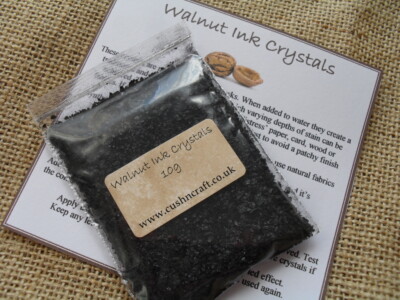 Natural Walnut Ink Crystals for Calligraphy, Distressing Staining