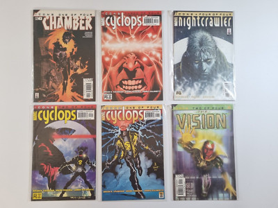 Marvel Icons 6 x Comics Cyclops Nightcrawler Vision Chamber