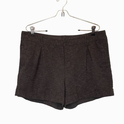 Daisy Fuentes Cuffed Shorts in Brown Combo - Size 12