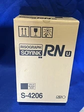 Genuine Riso Soyink S-4206 Black Duplicator Box of  2 Cartridges NEW