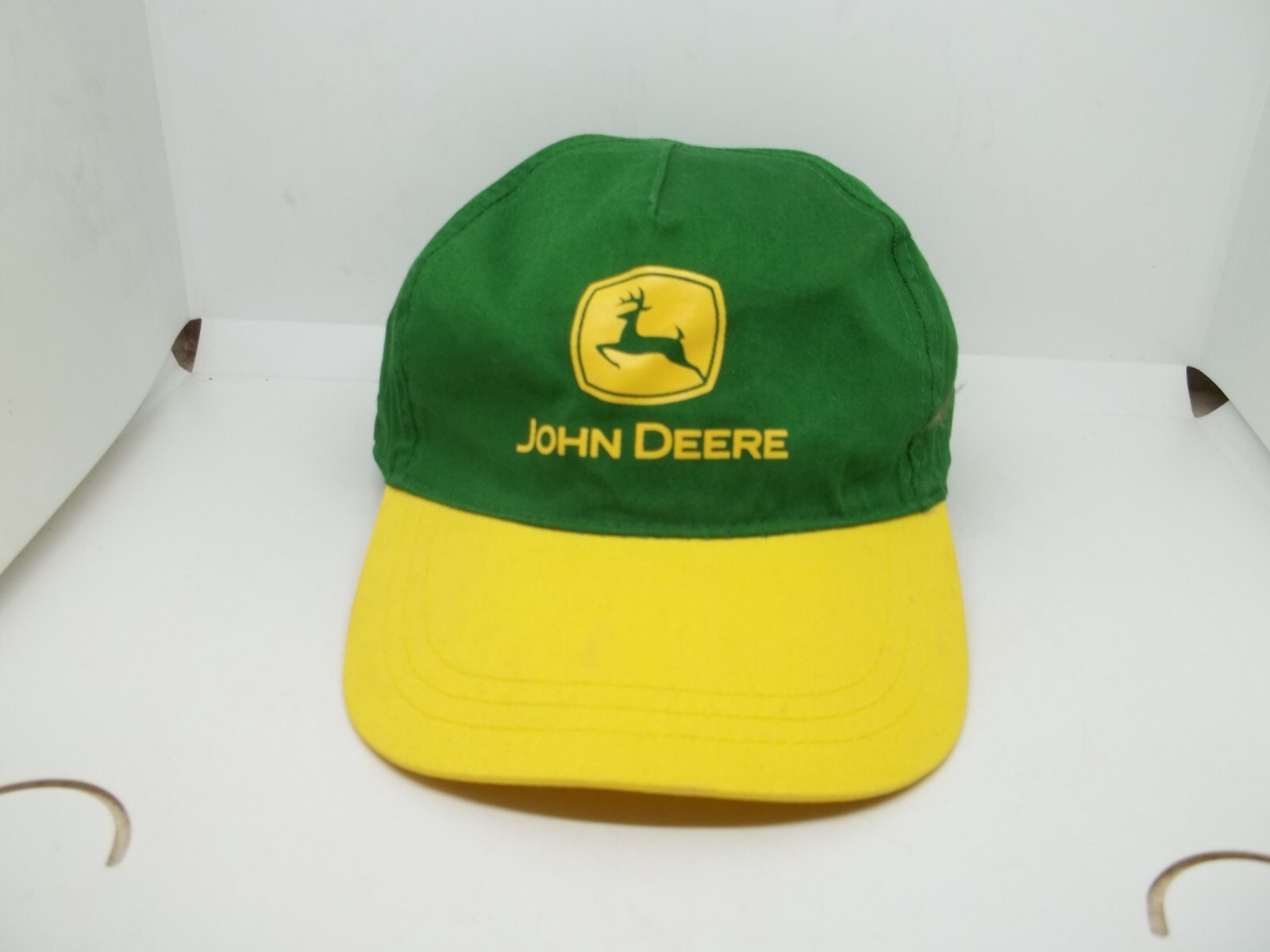 John Deere Mens Green & Yellow Adjustable Hat Cap Bas… Gem
