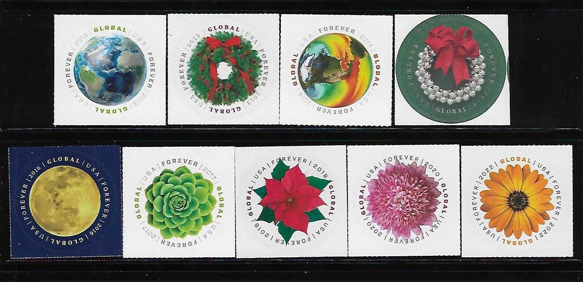 US Global Forever Stamp Set 9 Scott 4740 4814 4893 4936 5058 5198