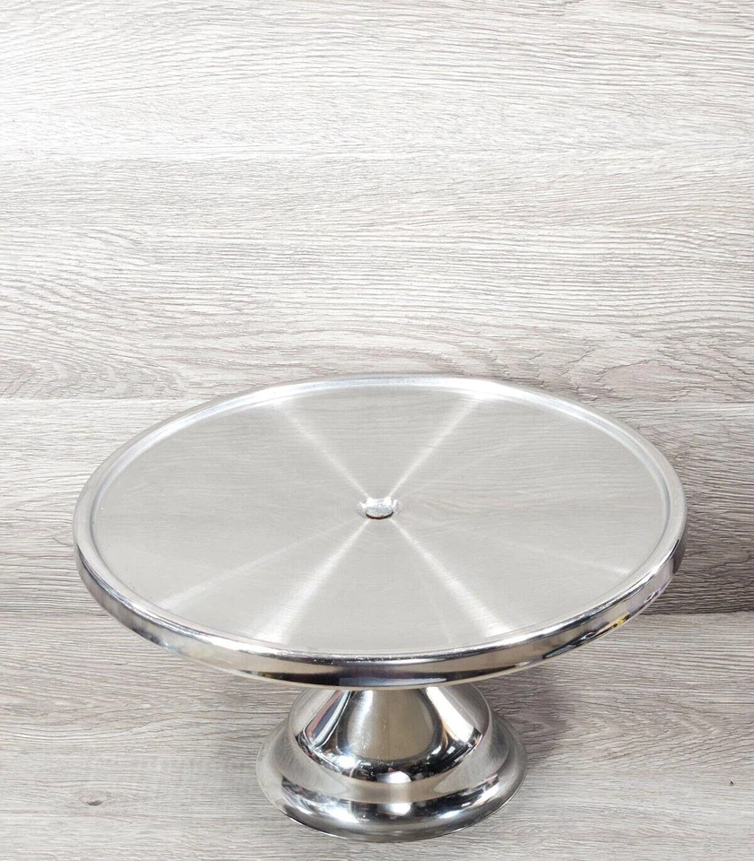 Soporte de Pastel Redondo Vintage 12" Soporte de Postre Cumpleaños Boda Vacaciones Decoración Foto 3 de 4