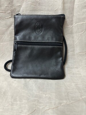 Firenza Black  Italian Genuine Leather Crossbody