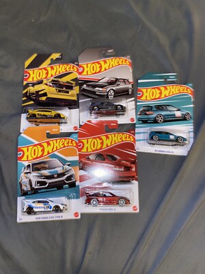 Hot Wheels HONDA CIVIC ANNIVERSARY 5台セット 2022 Hot Wheels Honda Civic Anniversary Set Of 5 VHTF EF, EG