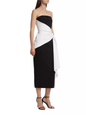 chiara boni la petite robe satin sash sheath dress Chiara Boni La Petite Robe Women Black Satin Sash Sheath Dress Size 6