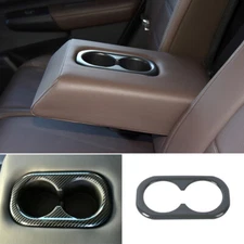 Carbon Fiber Steel Rear Water Cup Panel Cover Trim 1pcs For Honda CR-V 2023-2024