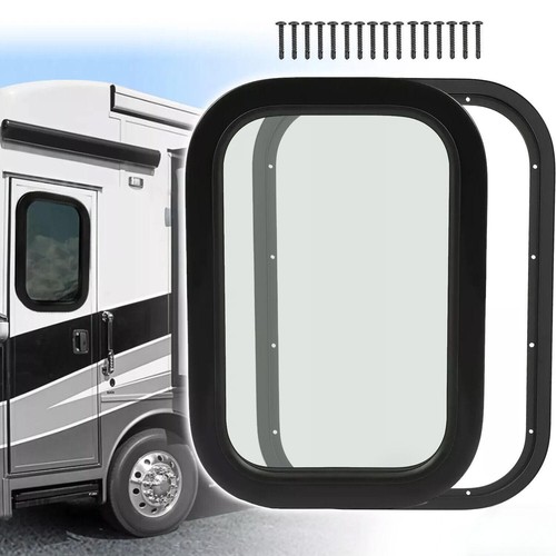 12"X18"X1 1/2" RV Window Tinted Glass For Camper Travel Trailer W/Mounting Ring