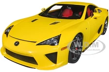 LEXUS LFA PEARL YELLOW W/ RED & BLACK INTERIOR 1/18 MODEL CAR BY AUTOART 78854