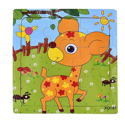 9 Pieces Brand New Baby Deer Jigsaw Puzzle Early Learning Great Fun For Kids